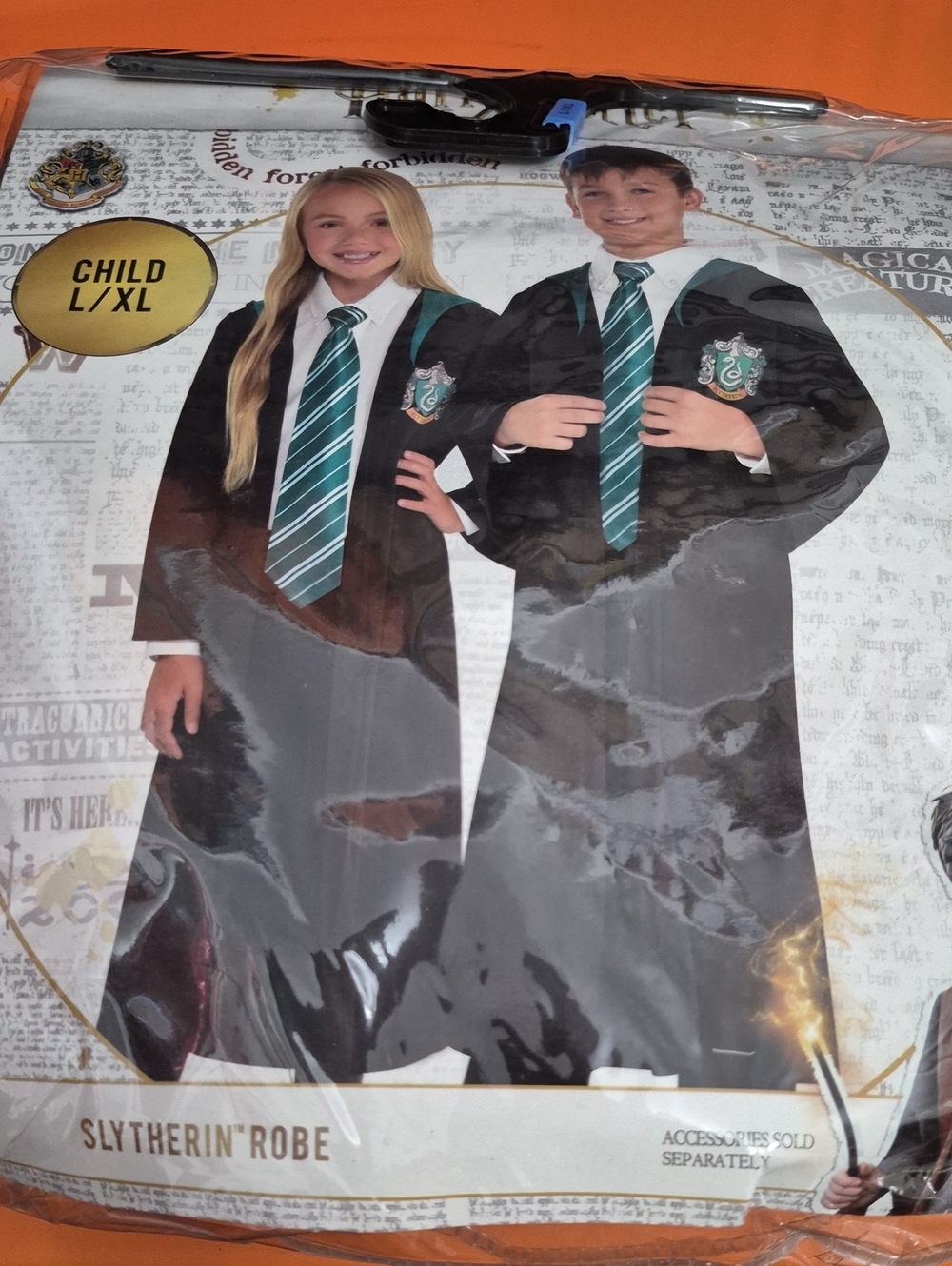 Slytherin Kids Costume Robe - Black with Green Accents